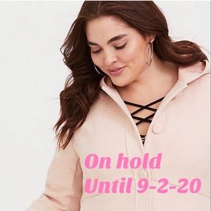 TORRID FIT AND FLARE PINK COAT-SIZE 2